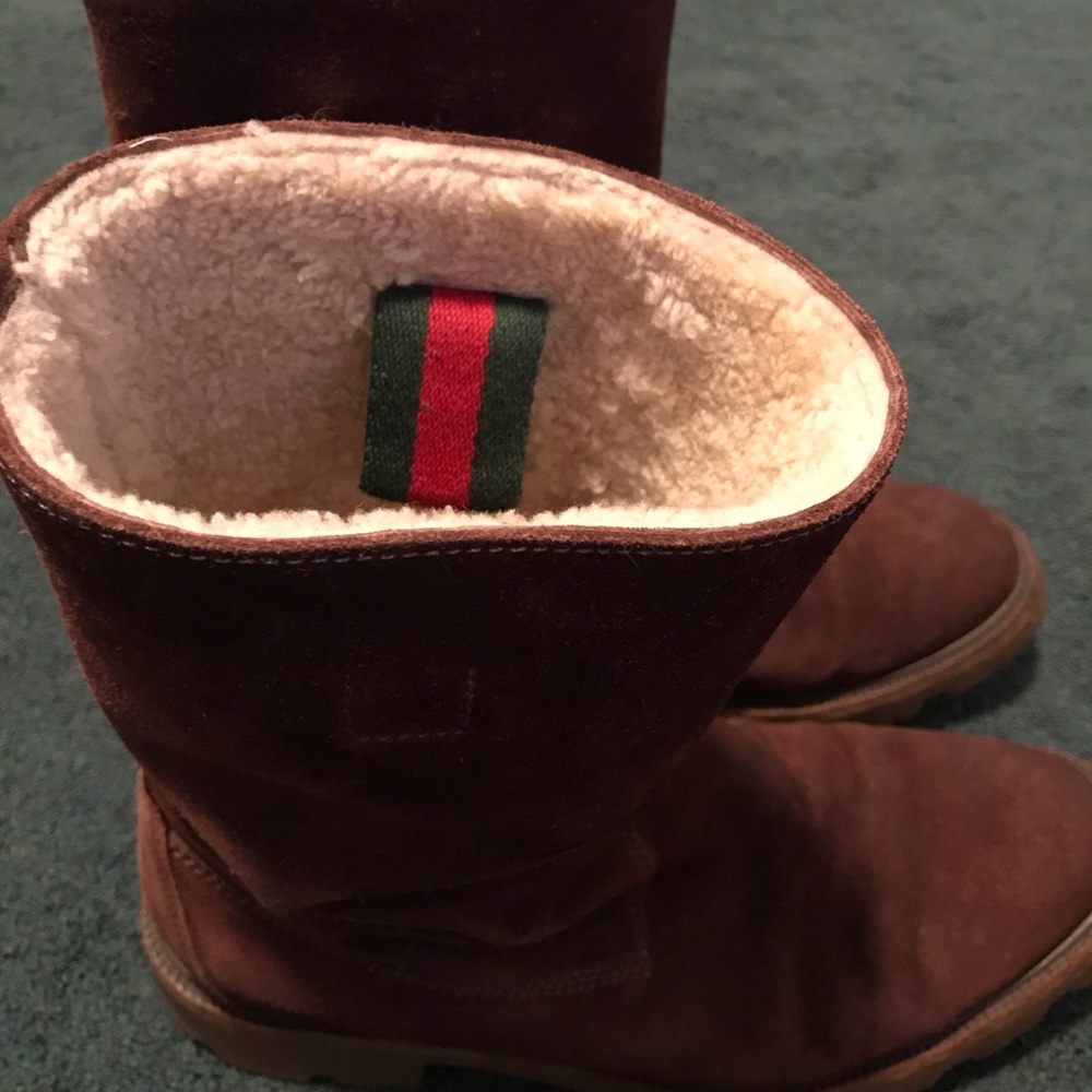 Gucci Boots Suede Men’sShearling Lining Gem